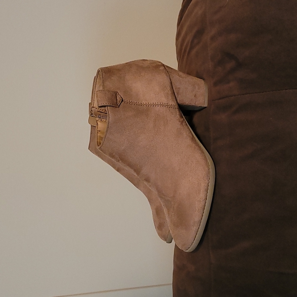 Tan Suede booties